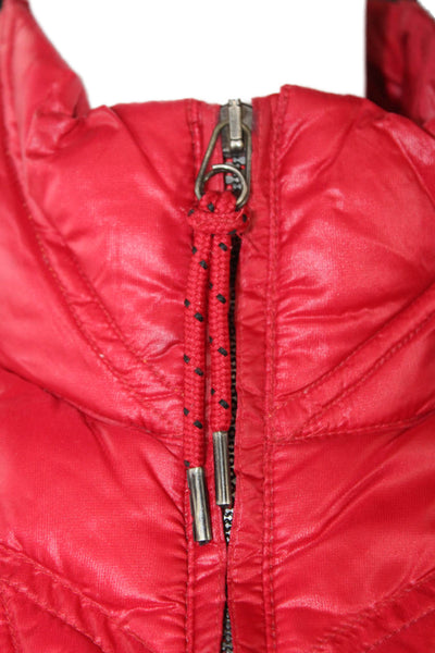JSX Treme Women Puffer Jacket Red Nylon Zip Size 1