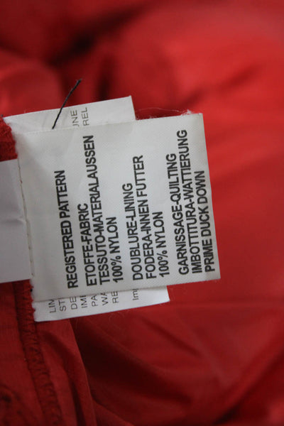 JSX Treme Women Puffer Jacket Red Nylon Snap Closure Size 0