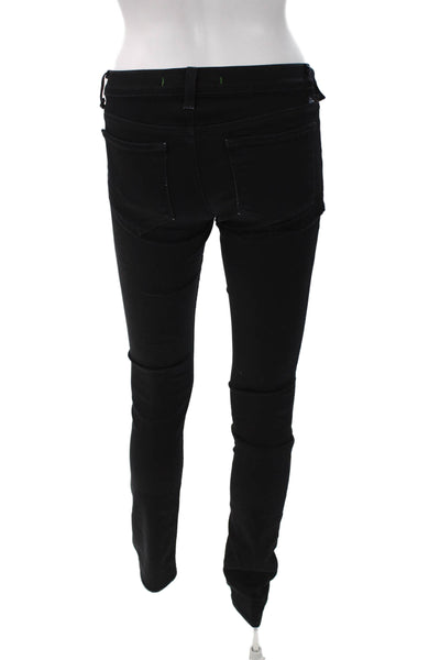 J Brand Women Skinny Jeans Black Cotton Blend Button Fly Size 24