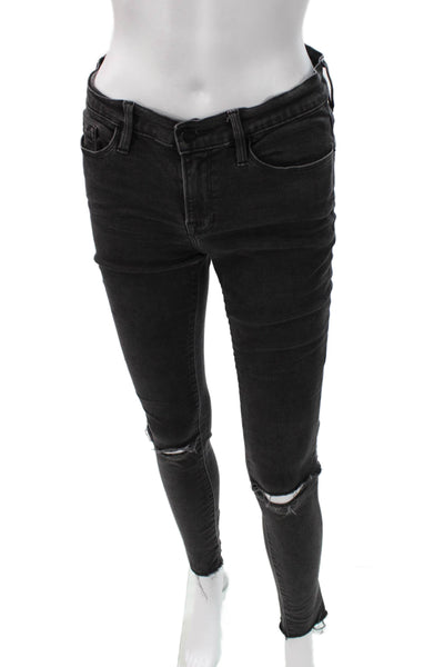 Frame Womens Skinny Black Mid Rise Jeans Size 27