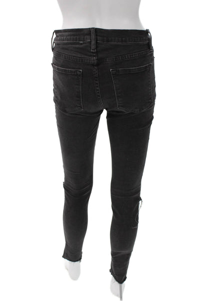 Frame Womens Skinny Black Mid Rise Jeans Size 27