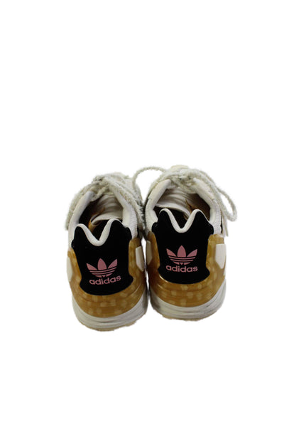 Adidas Womens Spotted Print Lace-Up Casual Sneakers Cream Size 7