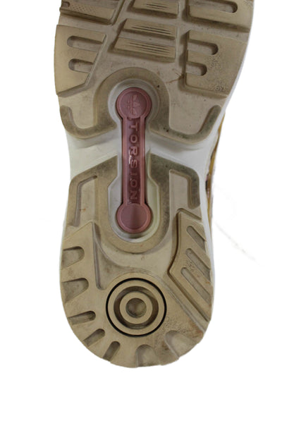 Adidas Womens Spotted Print Lace-Up Casual Sneakers Cream Size 7