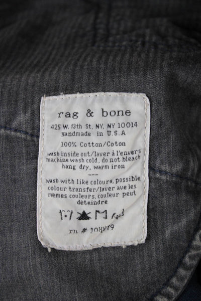Rag & Bone Mens Straight Jeans Blue Cotton Button Size 33