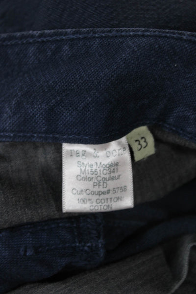 Rag & Bone Mens Straight Jeans Blue Cotton Button Size 33