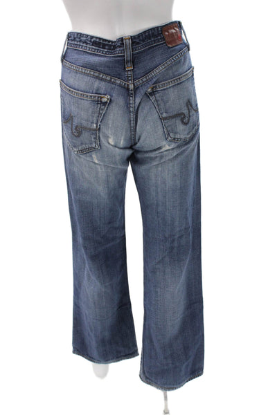 AG Adriano Goldschmied Mens Bootcut Blue High Rise Jeans Size 32