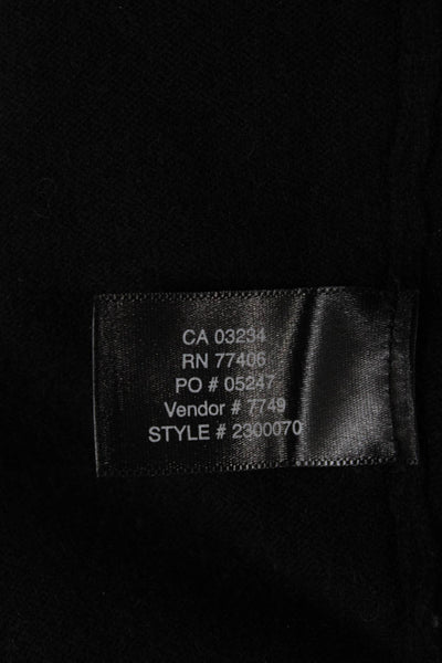 Club Monaco Mens Pullover Sweater Black Cashmere Cotton V Neck Size L