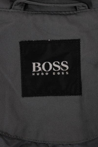 Boss Hugo Boss Mens Gray Polyamide Jacket Zip Size 40