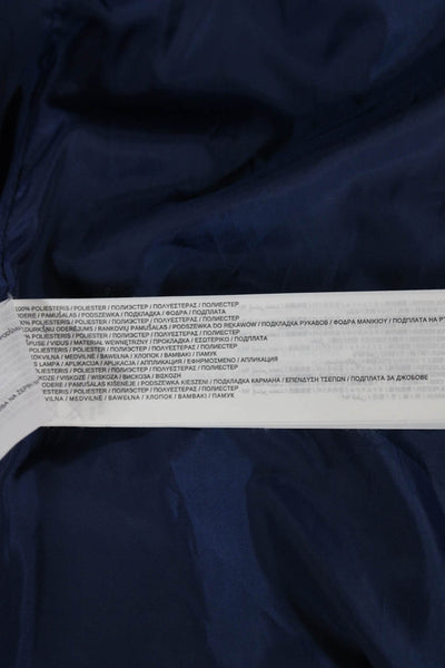 MNG Mens Military Jacket Blue 100% Polyester Button Size M