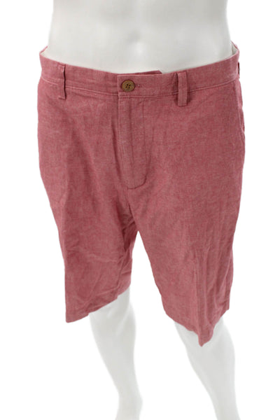 J Crew Mens Chino Shorts Red Cotton Size 32