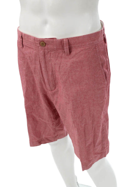 J Crew Mens Chino Shorts Red Cotton Size 32