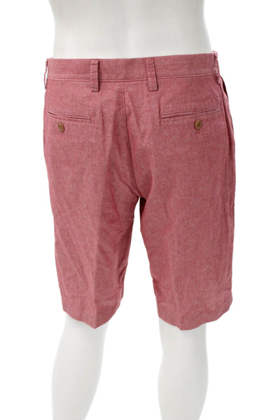 J Crew Mens Chino Shorts Red Cotton Size 32