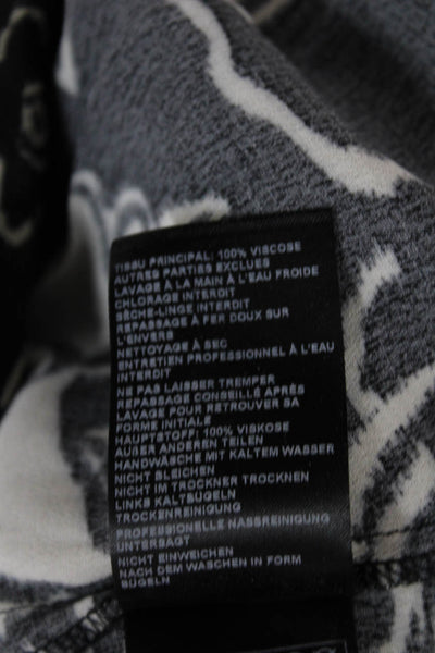 Ba&Sh Women Wrap Dress Black Floral V Neck Half Sleeve Viscose Size 0