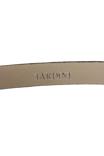 Tardini Womens Genuine American Alligator 1/2 Wide Belt Silver Belt Purple Sz 36