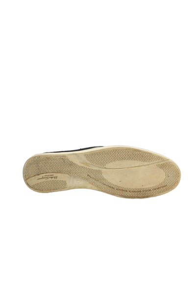 World Ferragamo Mens Leather Back High Top Lace Up Sneakers Black Size 10.5