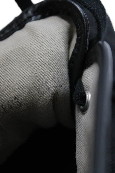 World Ferragamo Mens Leather Back High Top Lace Up Sneakers Black Size 10.5