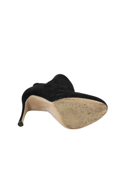 Gianvito Rossi Womens Suede Pull On Stiletto Ankle Boots Black Size 37 7
