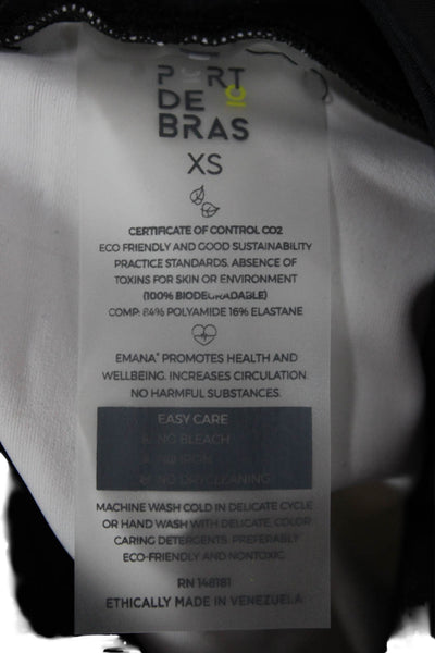 Port De O Bras Women Leggings Black Polyamide Colorblock Size XS