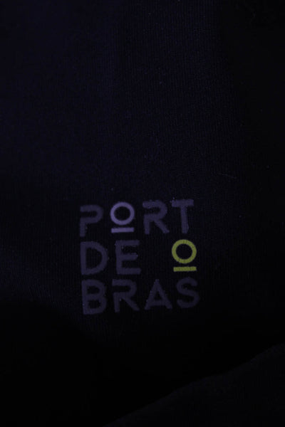 Port De O Bras Women Leggings Black Polyamide Colorblock Size XS