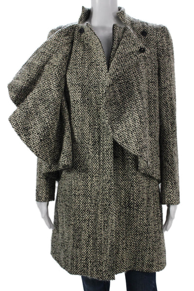 Matthew Williamson Women Multicolor Wool Overcoat Button Closure Size 40