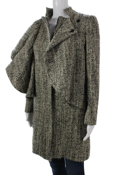 Matthew Williamson Women Multicolor Wool Overcoat Button Closure Size 40