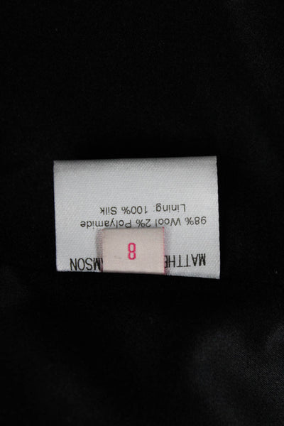 Matthew Williamson Women Multicolor Wool Overcoat Button Closure Size 40