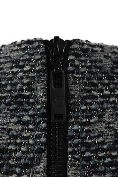 Louis Vuitton Womens Fit & Flare Gray Wool Sleeveless Dress Zip Size 36