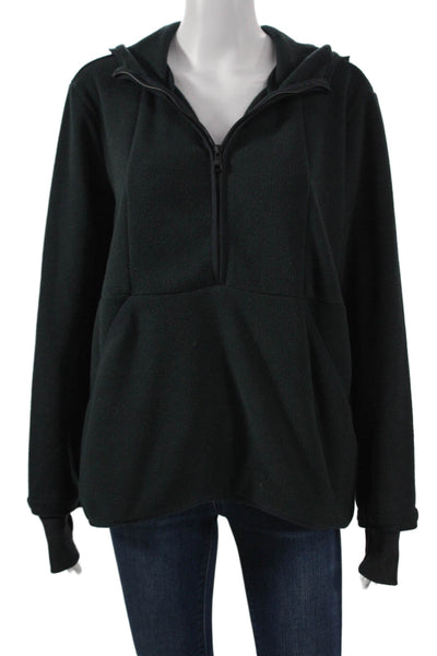 Beyond Yoga Womens Pullover Hoodie Black Cotton Hooded Long Sleeve Size XS