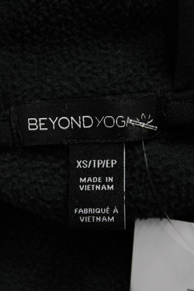 Beyond Yoga Womens Pullover Hoodie Black Cotton Hooded Long Sleeve Size XS