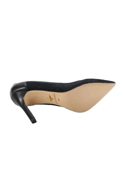 Pour la Victoire Womens Mesh Lace Detail Pointed Toe Stilettos Black Size 8.5