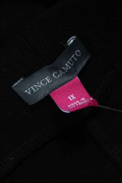 Vince Camuto Women Black Rayon Solid Plus Leggings Size 1X