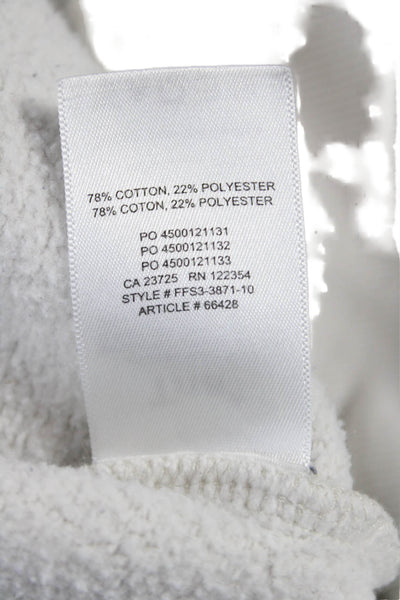 TNA Womens Pullover Ivory Cotton Crewneck Long Sleeve Size 2