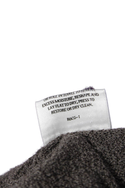 Eileen Fisher Women Sweater Dress Gray Wool Scoop Neck Long Sleeve Size L
