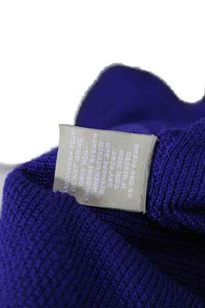 Joan Vass Womens Tunic Sweater Purple Rayon Long Sleeve Size L