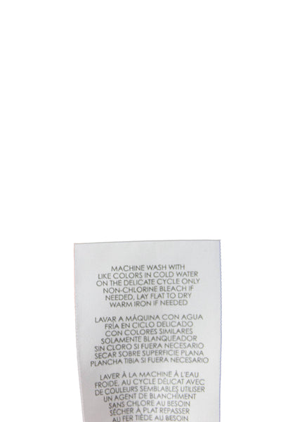 Cabi Women Basic Floral Sleeveless Tank Orange Polyester Round Neck Size S