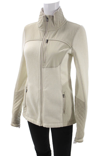 Athleta Womens Beige Basic Jacket Long Sleeve Zip Size S