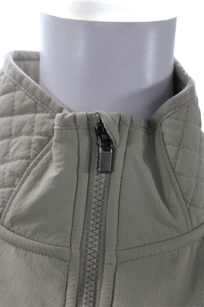 Athleta Womens Beige Basic Jacket Long Sleeve Zip Size S