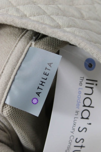 Athleta Womens Beige Basic Jacket Long Sleeve Zip Size S