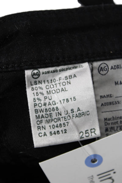 AG Adriano Goldschmied Women Skinny Jeans Black High Rise Cotton Size 25