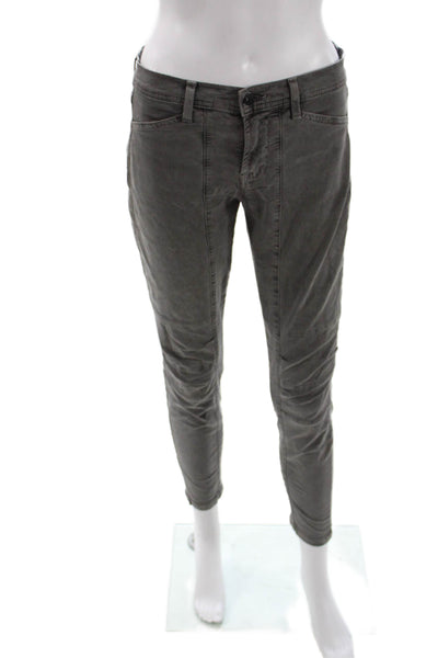 J Brand Womens Skinny Jeans Gray High Rise Button Cotton Size 26