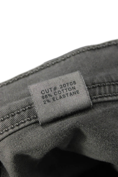 J Brand Womens Skinny Jeans Gray High Rise Button Cotton Size 26