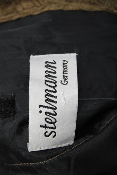 Steilmann Womens Black Polyester Button Overcoat Long Sleeve Size 14