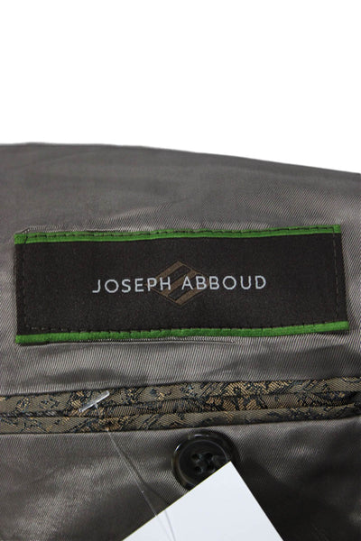 Joseph Abboud Mens Brown Silk Check Blazer Size 41