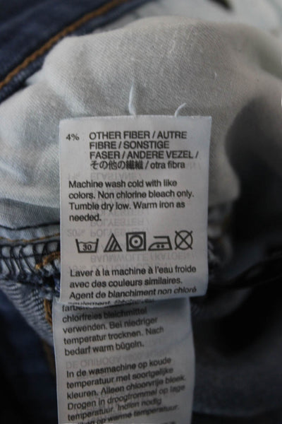 J Crew Women Skinny Jeans Blue Cotton Blend Mid Rise Size 28