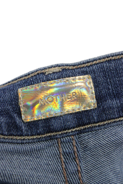 Mother Women Skinny Jeans Blue Mid Rise Cotton Size 27