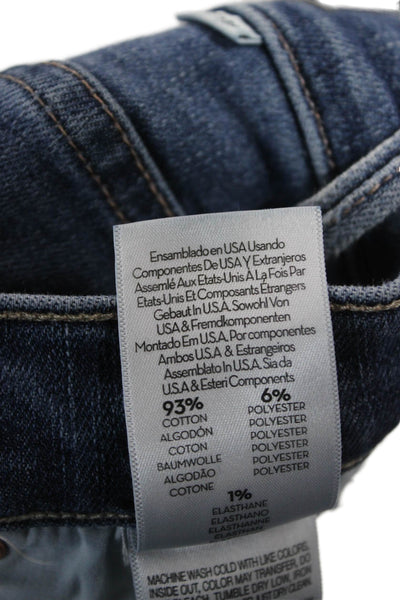 Mother Women Skinny Jeans Blue Mid Rise Cotton Size 27