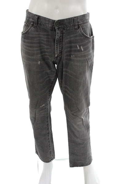 Dolce & Gabbana Mens Gray Straight Jeans Cotton Size 50