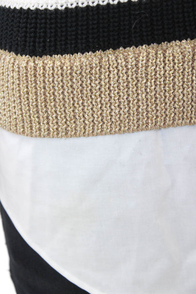 Lauren Ralph Lauren Women Black Striped Pullover Sweater Size XS