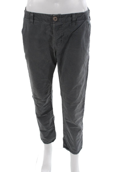 J Brand Mens Gray Cotton Chino Pants Button 25in Inseam Size 26