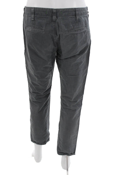 J Brand Mens Gray Cotton Chino Pants Button 25in Inseam Size 26